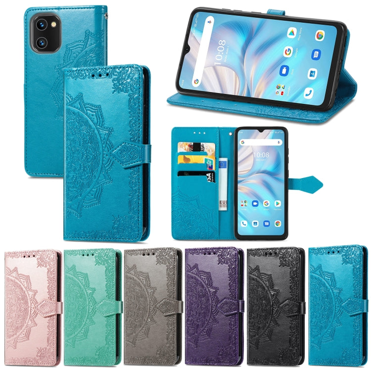 Mandala Flower Embossed Leather Phone Case, For UMIDIGI A13S, For Xiaomi Poco M5, For ZTE Blade A72 4G, For ZTE Blade V40S, For ZTE Blade V40 Pro, For Xiaomi Redmi A1+, For Huawei Mate 50 Pro, For Xiaomi Poco X3 Pro