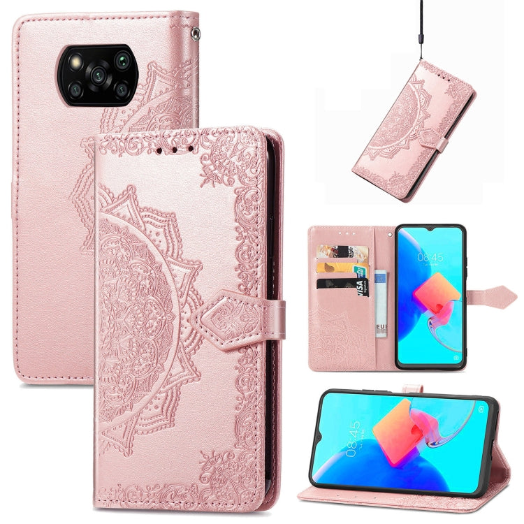 Mandala Flower Embossed Leather Phone Case, For Xiaomi Poco X3 Pro, For Xiaomi Poco X4 GT, For Xiaomi Redmi Note 10S, For Asus Zenfone 9, For vivo T2X 5G, For vivo V23 5G, For vivo X80 Lite, For vivo X80 Pro