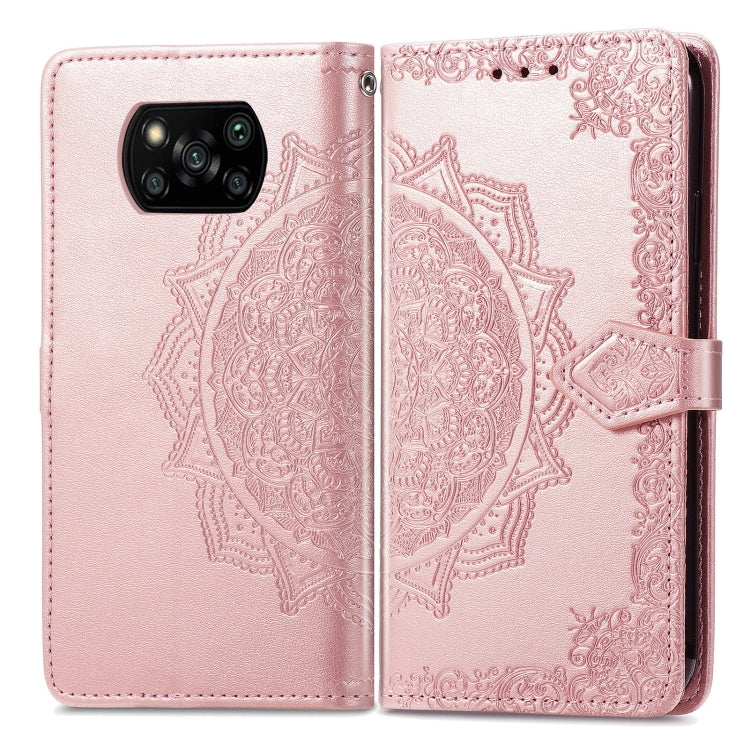 Mandala Flower Embossed Leather Phone Case, For Xiaomi Poco X3 Pro, For Xiaomi Poco X4 GT, For Xiaomi Redmi Note 10S, For Asus Zenfone 9, For vivo T2X 5G, For vivo V23 5G, For vivo X80 Lite, For vivo X80 Pro