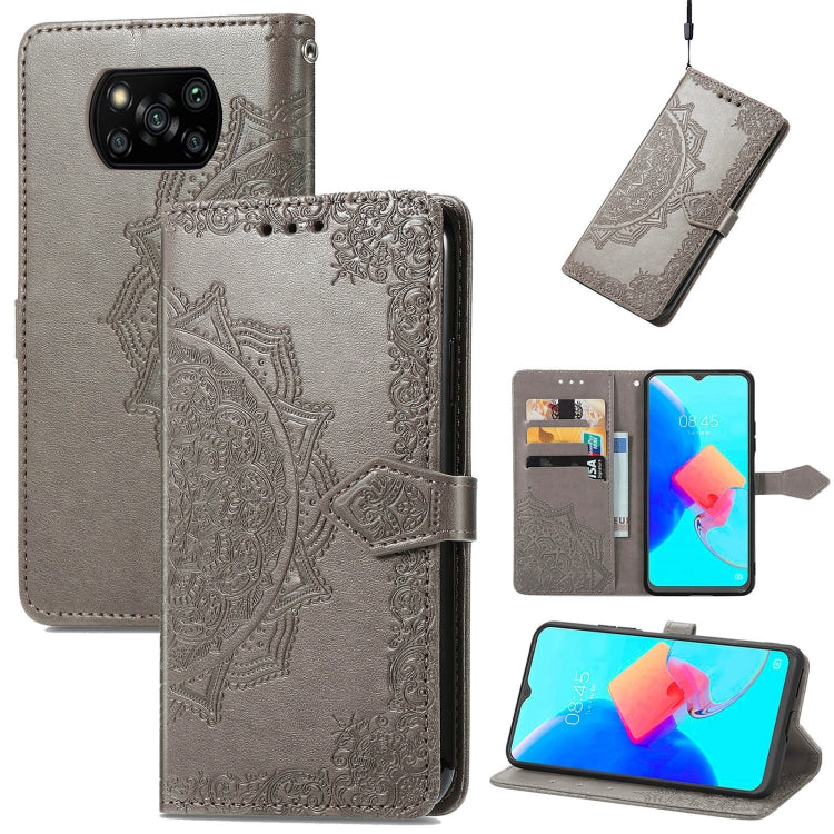 Mandala Flower Embossed Leather Phone Case, For Xiaomi Poco X3 Pro, For Xiaomi Poco X4 GT, For Xiaomi Redmi Note 10S, For Asus Zenfone 9, For vivo T2X 5G, For vivo V23 5G, For vivo X80 Lite, For vivo X80 Pro