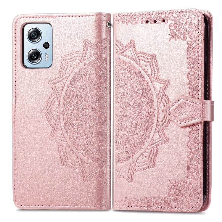 Mandala Flower Embossed Leather Phone Case, For Xiaomi Poco X4 GT, For Xiaomi Redmi Note 10S, For Asus Zenfone 9, For vivo T2X 5G, For vivo V23 5G, For vivo X80 Lite, For vivo X80 Pro