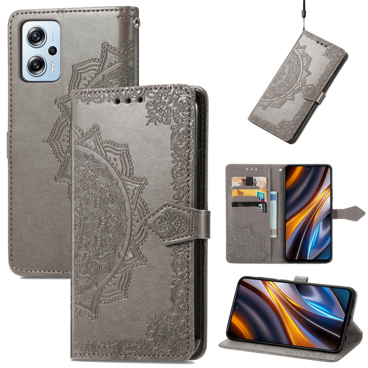 Mandala Flower Embossed Leather Phone Case, For Xiaomi Poco X4 GT, For Xiaomi Redmi Note 10S, For Asus Zenfone 9, For vivo T2X 5G, For vivo V23 5G, For vivo X80 Lite, For vivo X80 Pro