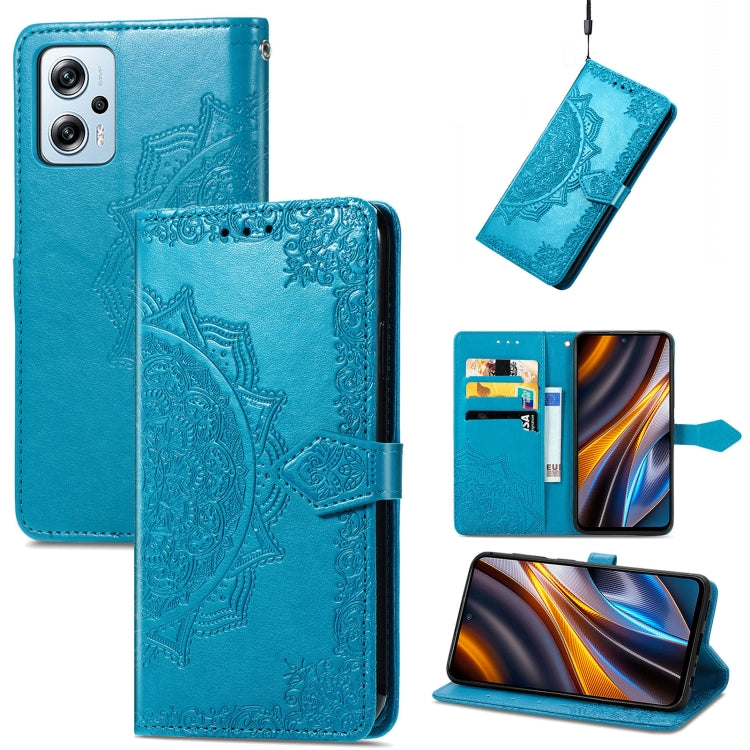 Mandala Flower Embossed Leather Phone Case, For Xiaomi Poco X4 GT, For Xiaomi Redmi Note 10S, For Asus Zenfone 9, For vivo T2X 5G, For vivo V23 5G, For vivo X80 Lite, For vivo X80 Pro