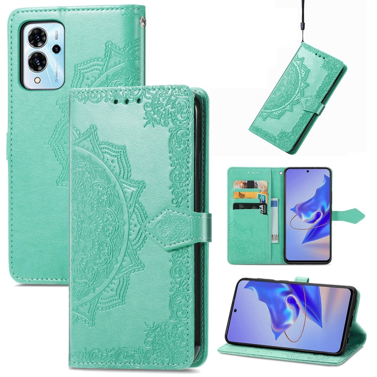 Mandala Flower Embossed Leather Phone Case, For TCL 405, For UMIDIGI A13S, For Xiaomi Poco M5, For ZTE Blade A72 4G, For ZTE Blade V40S, For ZTE Blade V40 Pro, For Xiaomi Redmi A1+, For Huawei Mate 50 Pro