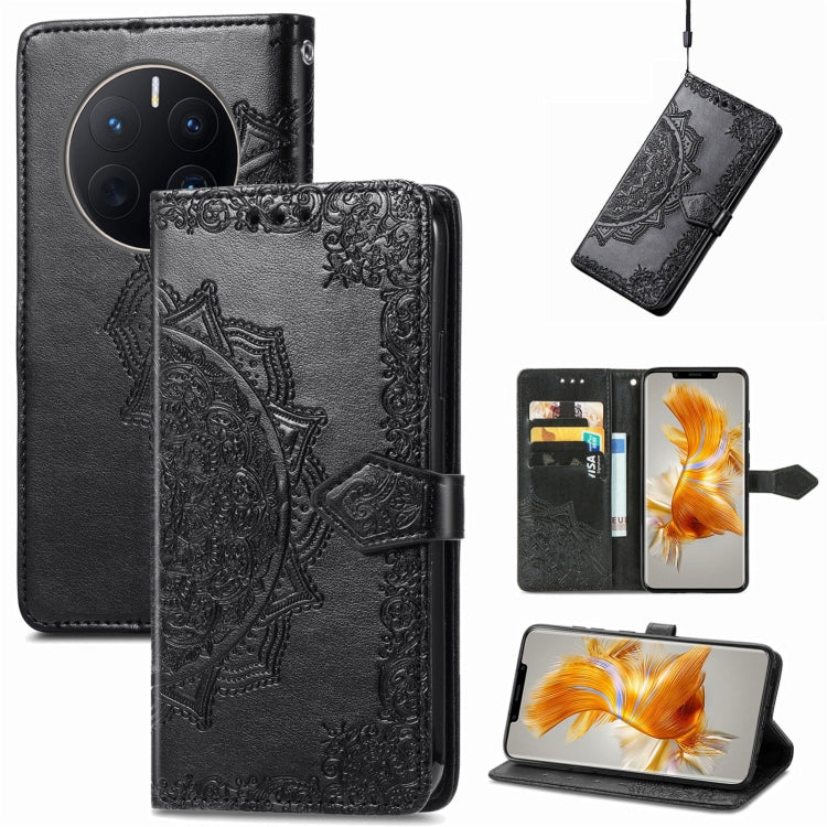 Mandala Flower Embossed Leather Phone Case, For TCL 405, For UMIDIGI A13S, For Xiaomi Poco M5, For ZTE Blade A72 4G, For ZTE Blade V40S, For ZTE Blade V40 Pro, For Xiaomi Redmi A1+, For Huawei Mate 50 Pro
