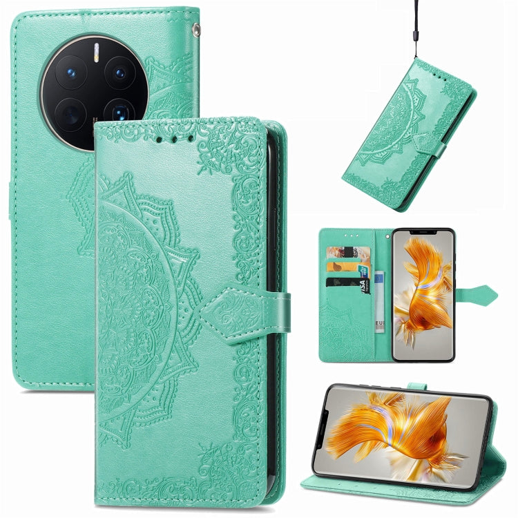 Mandala Flower Embossed Leather Phone Case, For TCL 405, For UMIDIGI A13S, For Xiaomi Poco M5, For ZTE Blade A72 4G, For ZTE Blade V40S, For ZTE Blade V40 Pro, For Xiaomi Redmi A1+, For Huawei Mate 50 Pro