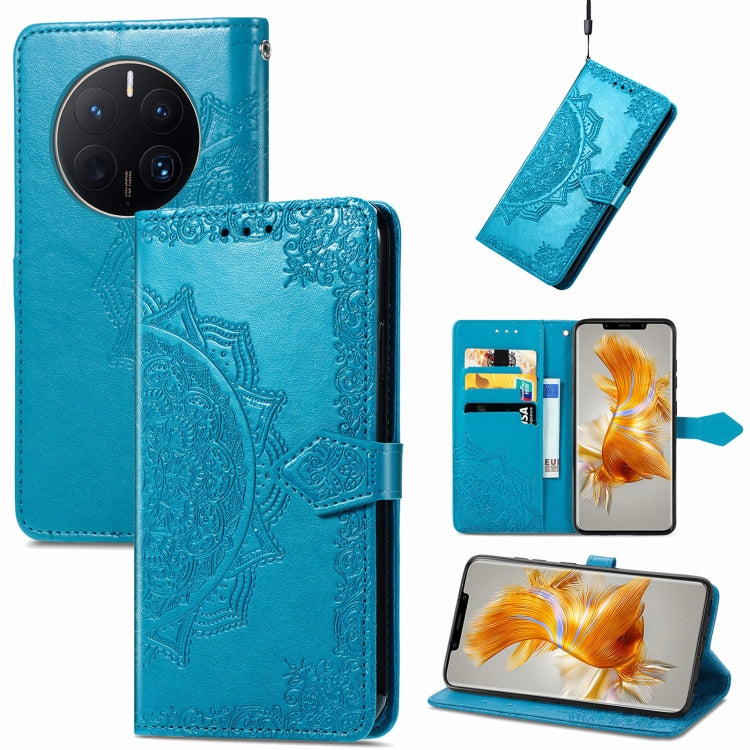 Mandala Flower Embossed Leather Phone Case, For TCL 405, For UMIDIGI A13S, For Xiaomi Poco M5, For ZTE Blade A72 4G, For ZTE Blade V40S, For ZTE Blade V40 Pro, For Xiaomi Redmi A1+, For Huawei Mate 50 Pro