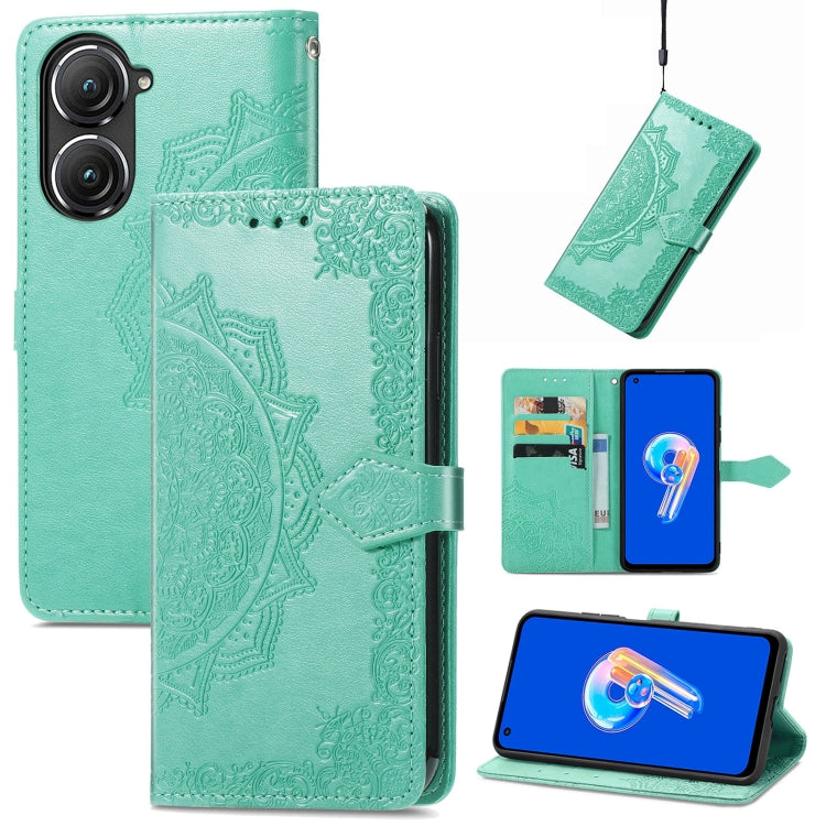 Mandala Flower Embossed Leather Phone Case, For Xiaomi Poco X4 GT, For Xiaomi Redmi Note 10S, For Asus Zenfone 9, For vivo T2X 5G, For vivo V23 5G, For vivo X80 Lite, For vivo X80 Pro