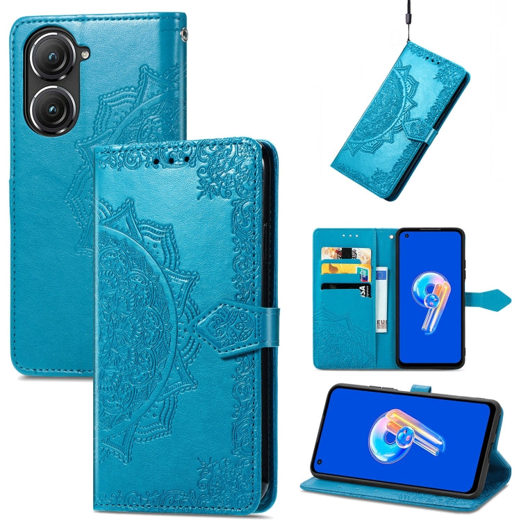 Mandala Flower Embossed Leather Phone Case, For Xiaomi Poco X4 GT, For Xiaomi Redmi Note 10S, For Asus Zenfone 9, For vivo T2X 5G, For vivo V23 5G, For vivo X80 Lite, For vivo X80 Pro