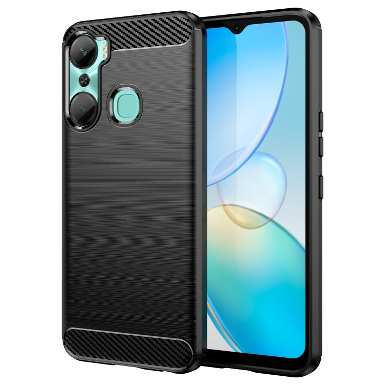 Brushed Texture Carbon Fiber TPU Phone Case, For Samsung Galaxy F04, For Xiaomi Redmi K60E, For Xiaomi Poco C50, For Xiaomi Redmi Note 12 Pro Speed, For Infinix Note 12i, For Infinix Hot 12 Play, For Infinix Hot 12 Play NFC, For Infinix Hot 20S        ...