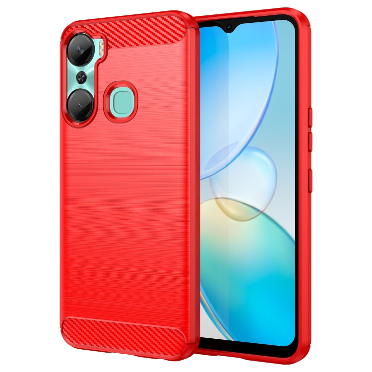 Brushed Texture Carbon Fiber TPU Phone Case, For Samsung Galaxy F04, For Xiaomi Redmi K60E, For Xiaomi Poco C50, For Xiaomi Redmi Note 12 Pro Speed, For Infinix Note 12i, For Infinix Hot 12 Play, For Infinix Hot 12 Play NFC, For Infinix Hot 20S        ...