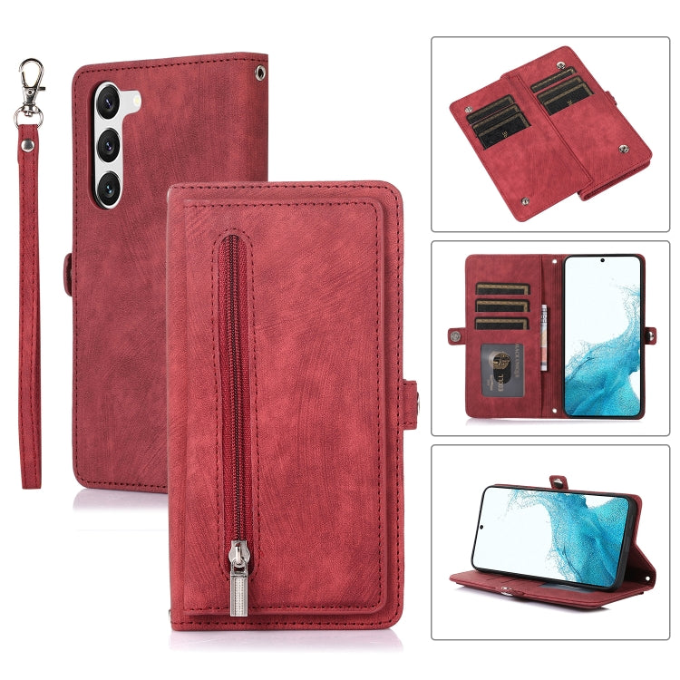 Zipper Card Slot Buckle Wallet Leather Phone Case, For Samsung Galaxy S23 5G, For Samsung Galaxy S23+ 5G, For Samsung Galaxy S23 Ultra 5G, For Samsung Galaxy A14 5G, For Samsung Galaxy A23, For Samsung Galaxy A13 4G / 5G, For Samsung Galaxy A53 5G     ...