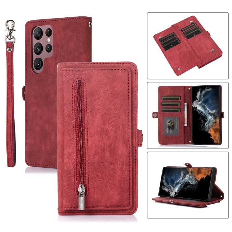 Zipper Card Slot Buckle Wallet Leather Phone Case, For Samsung Galaxy S23 5G, For Samsung Galaxy S23+ 5G, For Samsung Galaxy S23 Ultra 5G, For Samsung Galaxy A14 5G, For Samsung Galaxy A23, For Samsung Galaxy A13 4G / 5G, For Samsung Galaxy A53 5G     ...