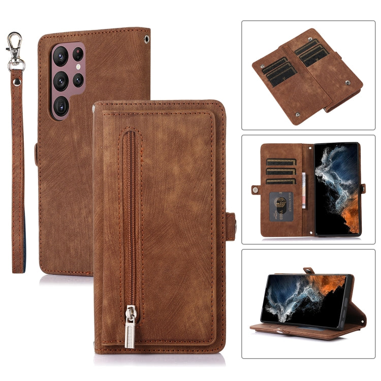 Zipper Card Slot Buckle Wallet Leather Phone Case, For Samsung Galaxy S23 5G, For Samsung Galaxy S23+ 5G, For Samsung Galaxy S23 Ultra 5G, For Samsung Galaxy A14 5G, For Samsung Galaxy A23, For Samsung Galaxy A13 4G / 5G, For Samsung Galaxy A53 5G     ...