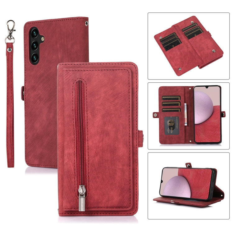Zipper Card Slot Buckle Wallet Leather Phone Case, For Samsung Galaxy S23 5G, For Samsung Galaxy S23+ 5G, For Samsung Galaxy S23 Ultra 5G, For Samsung Galaxy A14 5G, For Samsung Galaxy A23, For Samsung Galaxy A13 4G / 5G, For Samsung Galaxy A53 5G     ...