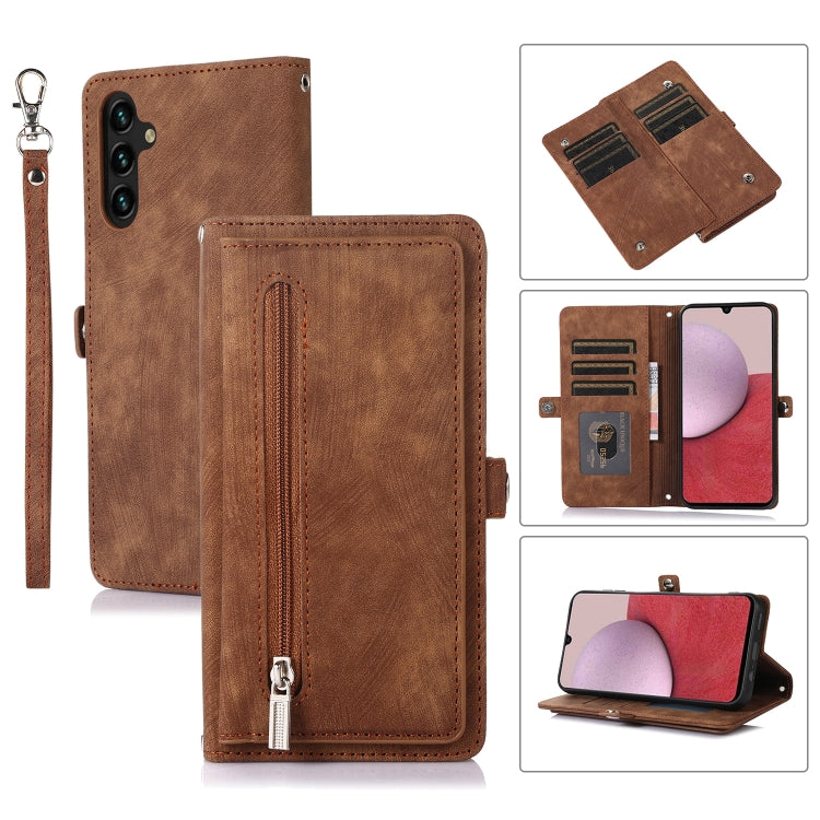 Zipper Card Slot Buckle Wallet Leather Phone Case, For Samsung Galaxy S23 5G, For Samsung Galaxy S23+ 5G, For Samsung Galaxy S23 Ultra 5G, For Samsung Galaxy A14 5G, For Samsung Galaxy A23, For Samsung Galaxy A13 4G / 5G, For Samsung Galaxy A53 5G     ...