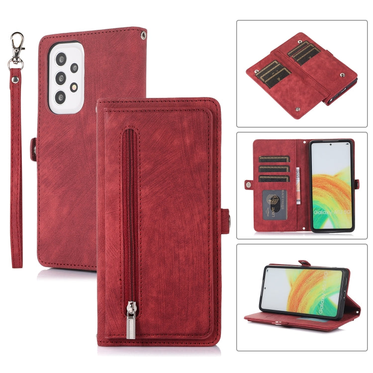 Zipper Card Slot Buckle Wallet Leather Phone Case, For Samsung Galaxy S23 5G, For Samsung Galaxy S23+ 5G, For Samsung Galaxy S23 Ultra 5G, For Samsung Galaxy A14 5G, For Samsung Galaxy A23, For Samsung Galaxy A13 4G / 5G, For Samsung Galaxy A53 5G     ...