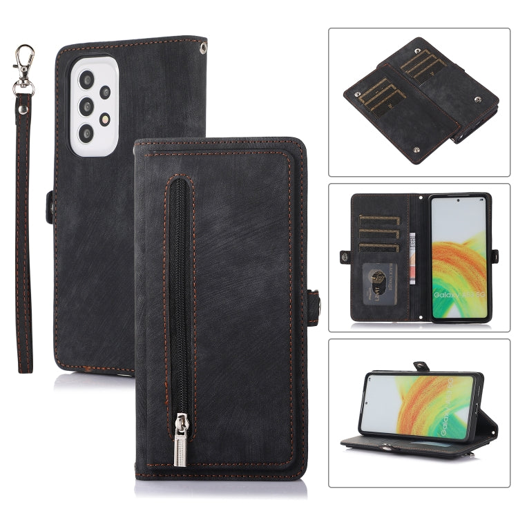 Zipper Card Slot Buckle Wallet Leather Phone Case, For Samsung Galaxy S23 5G, For Samsung Galaxy S23+ 5G, For Samsung Galaxy S23 Ultra 5G, For Samsung Galaxy A14 5G, For Samsung Galaxy A23, For Samsung Galaxy A13 4G / 5G, For Samsung Galaxy A53 5G     ...