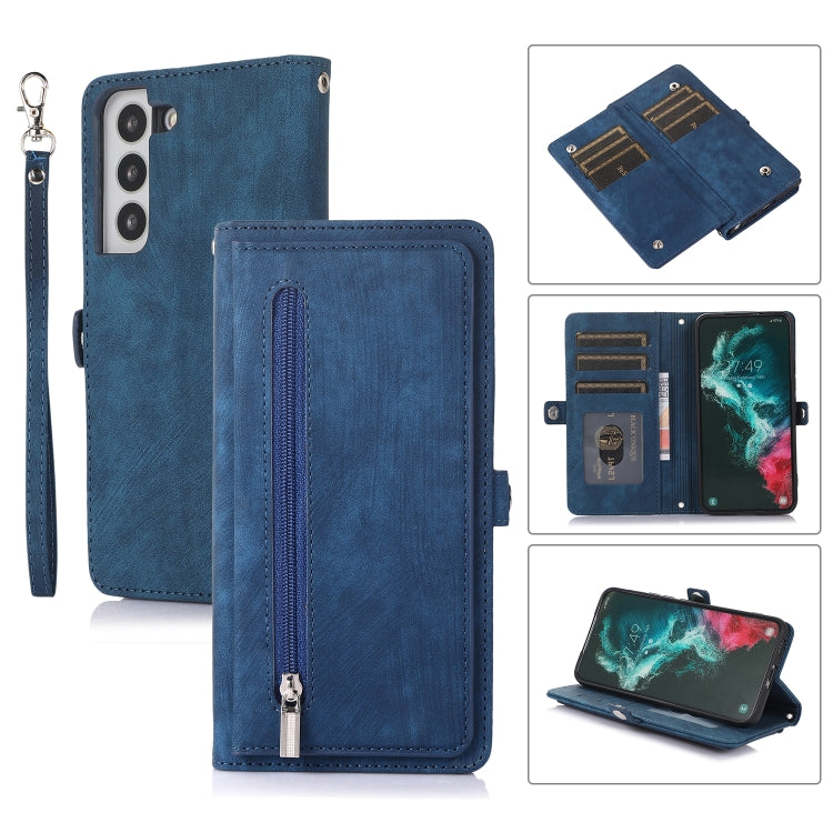 Zipper Card Slot Buckle Wallet Leather Phone Case, For Samsung Galaxy S22 5G, For Samsung Galaxy S22+ 5G, For Samsung Galaxy S22 Ultra 5G, For Samsung Galaxy A12 5G