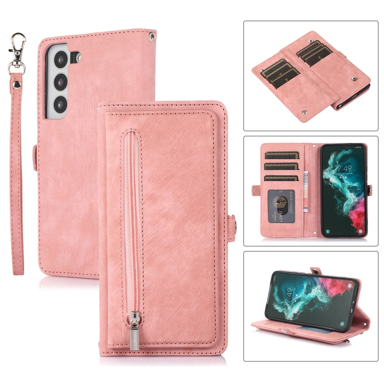 Zipper Card Slot Buckle Wallet Leather Phone Case, For Samsung Galaxy S22 5G, For Samsung Galaxy S22+ 5G, For Samsung Galaxy S22 Ultra 5G, For Samsung Galaxy A12 5G