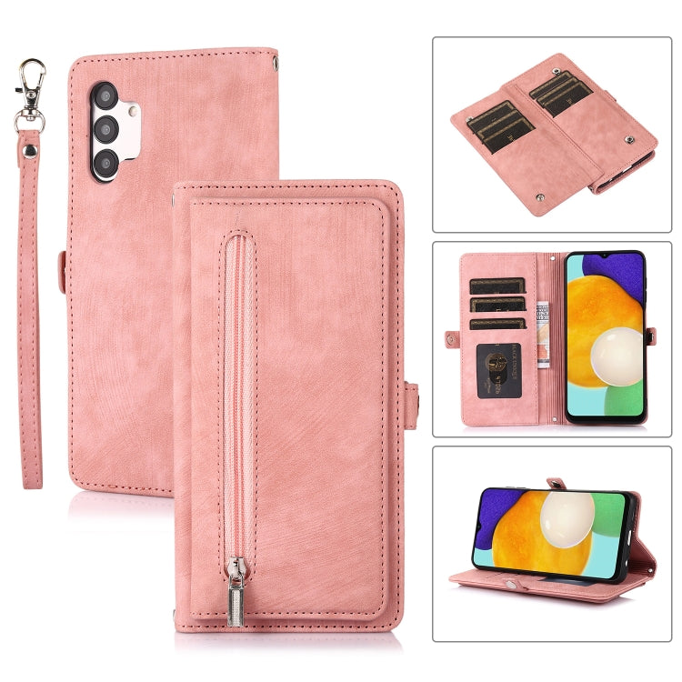 Zipper Card Slot Buckle Wallet Leather Phone Case, For Samsung Galaxy S22 5G, For Samsung Galaxy S22+ 5G, For Samsung Galaxy S22 Ultra 5G, For Samsung Galaxy A12 5G