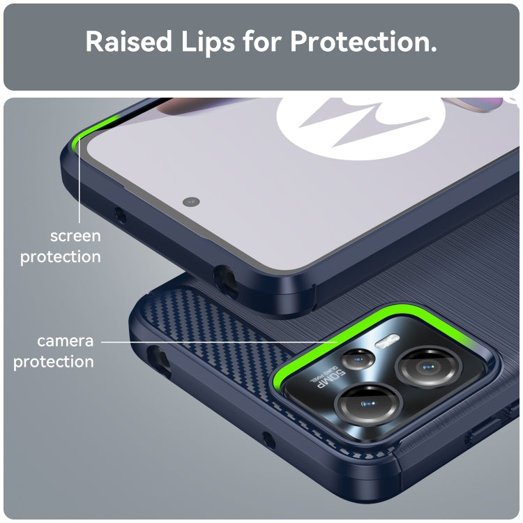 Brushed Texture Carbon Fiber TPU Phone Case, For Motorola Moto G13, For Motorola Moto G23, For Motorola Moto G53, For Motorola Moto G53 5G