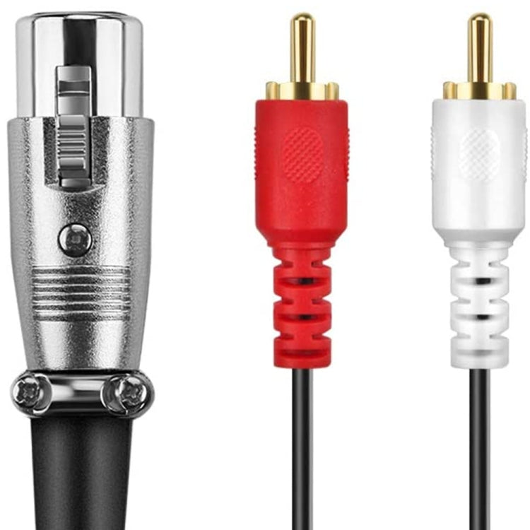 JUNSUNMAY 2 RCA Male to XLR Female Stereo Audio Cable, 0.15m, 1.5m, 3m