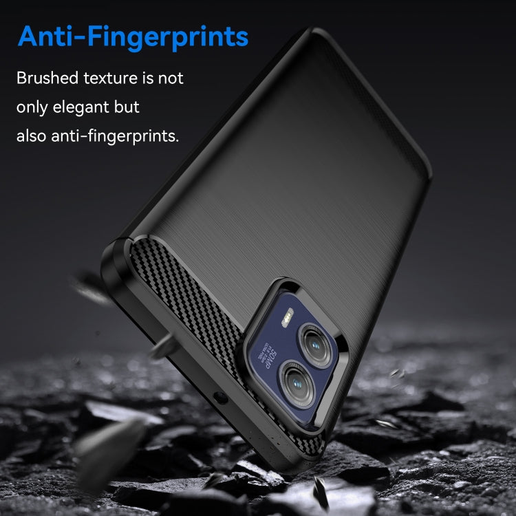 Brushed Texture Carbon Fiber TPU Phone Case, For Motorola Moto G73, For Motorola Moto G Stylus 5G 2023