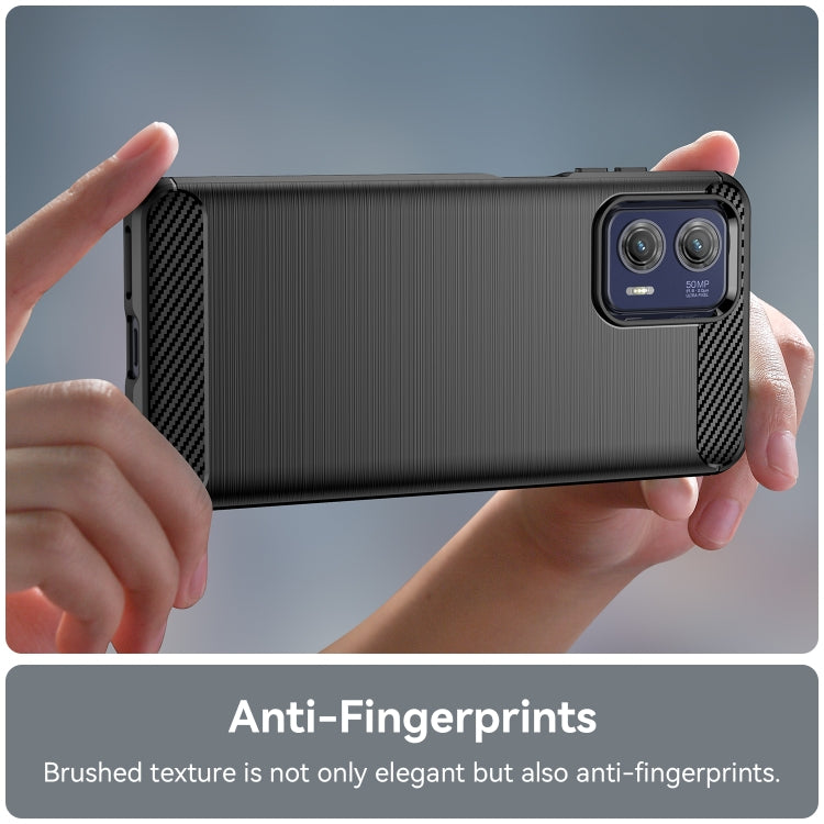 Brushed Texture Carbon Fiber TPU Phone Case, For Motorola Moto G73, For Motorola Moto G Stylus 5G 2023