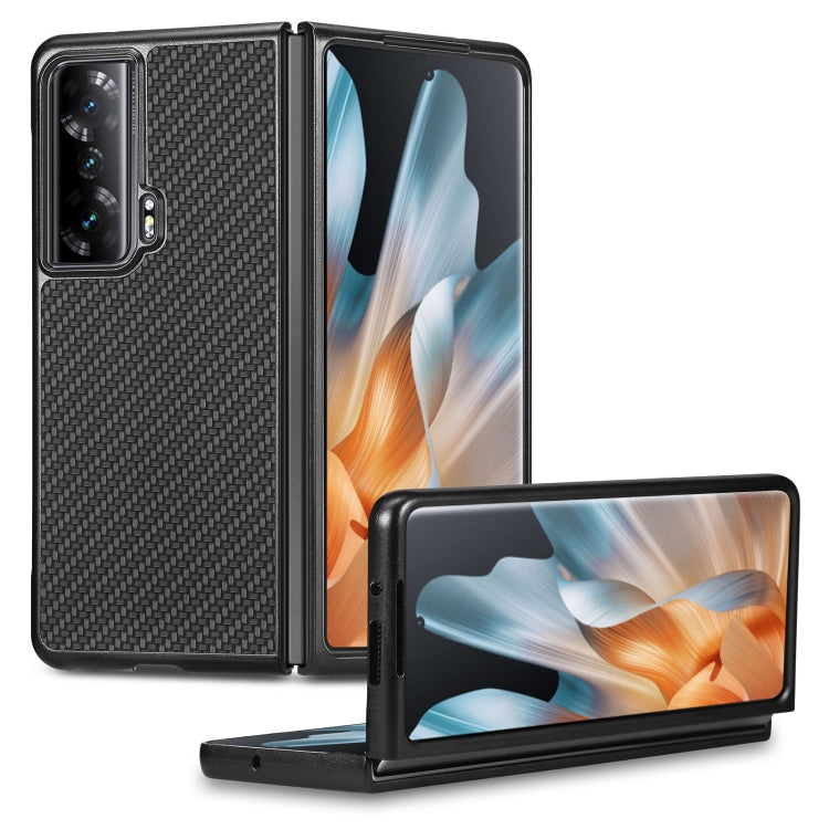 Carbon Fiber Texture Leather Back Cover Phone Case, For Honor Magic Vs, For OPPO Find N2 Flip, For OPPO Find N2, For Google Pixel Fold