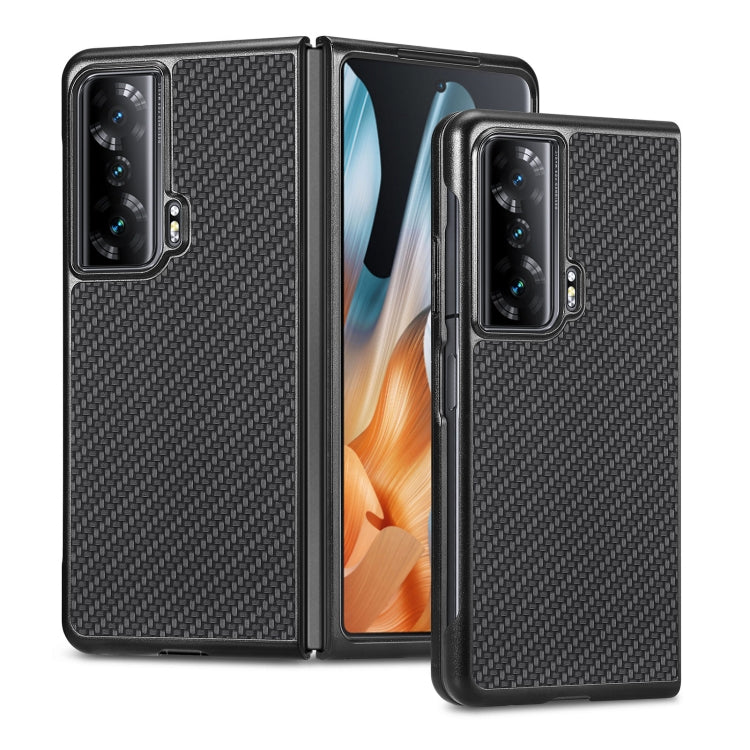 Carbon Fiber Texture Leather Back Cover Phone Case, For Honor Magic Vs, For OPPO Find N2 Flip, For OPPO Find N2, For Google Pixel Fold