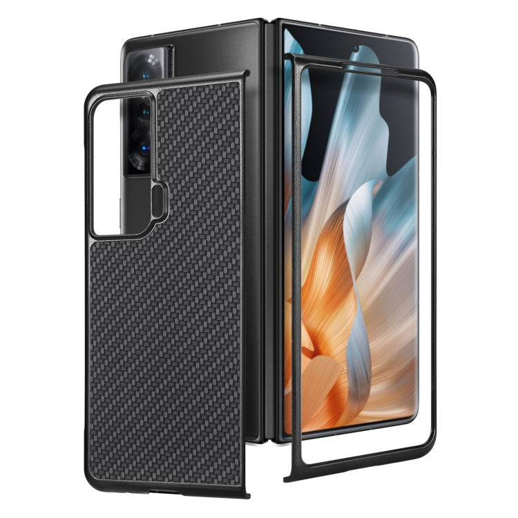 Carbon Fiber Texture Leather Back Cover Phone Case, For Honor Magic Vs, For OPPO Find N2 Flip, For OPPO Find N2, For Google Pixel Fold
