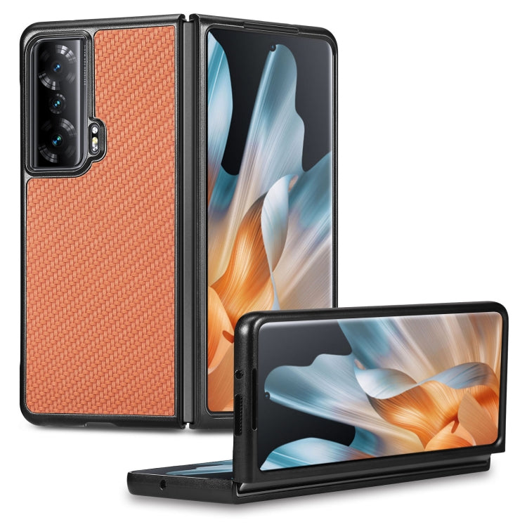 Carbon Fiber Texture Leather Back Cover Phone Case, For OPPO Find N2 Flip, For OPPO Find N2, For Google Pixel Fold, For Honor Magic Vs