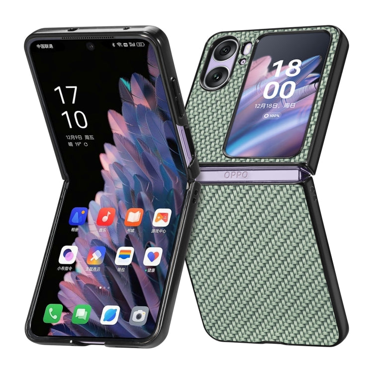 Carbon Fiber Texture Leather Back Cover Phone Case, For OPPO Find N2 Flip, For OPPO Find N2, For Google Pixel Fold, For Honor Magic Vs