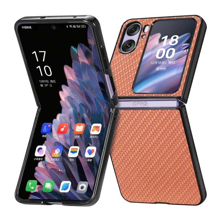 Carbon Fiber Texture Leather Back Cover Phone Case, For OPPO Find N2 Flip, For OPPO Find N2, For Google Pixel Fold, For Honor Magic Vs