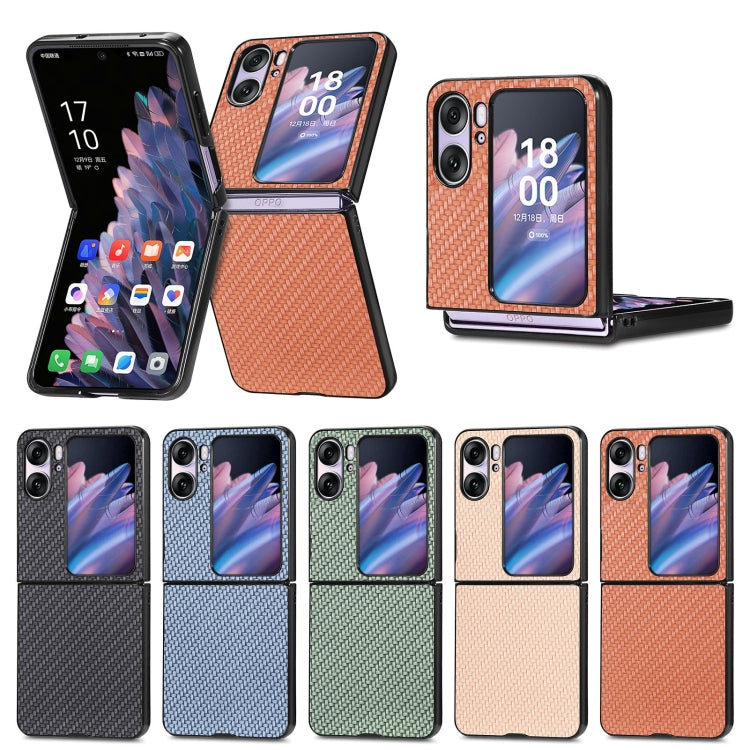 Carbon Fiber Texture Leather Back Cover Phone Case, For OPPO Find N2 Flip, For OPPO Find N2, For Google Pixel Fold, For Honor Magic Vs