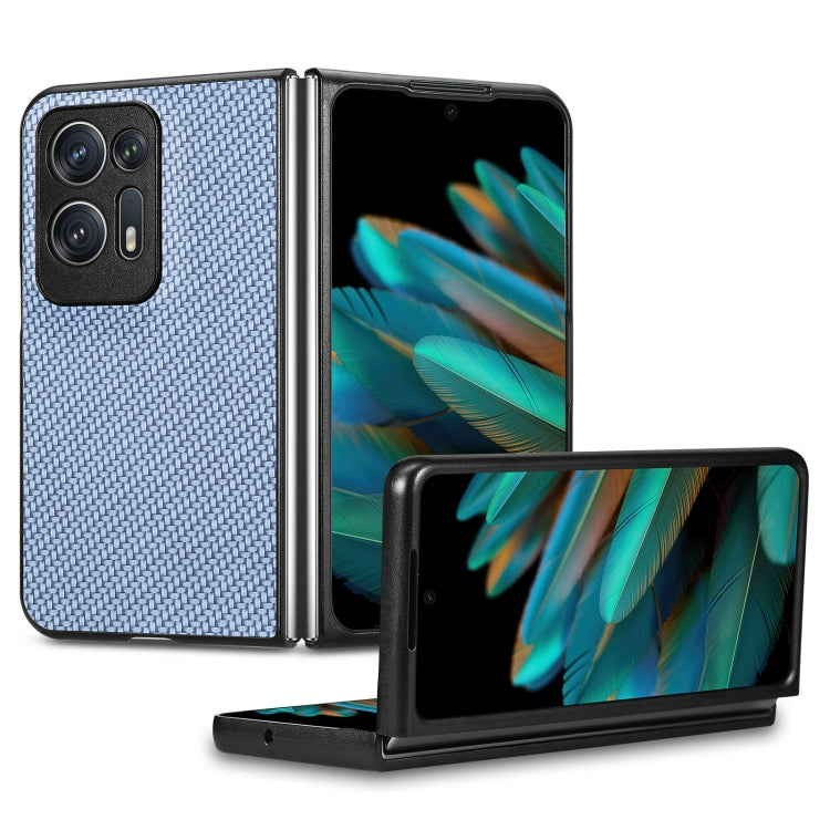 Carbon Fiber Texture Leather Back Cover Phone Case, For OPPO Find N2 Flip, For OPPO Find N2, For Google Pixel Fold, For Honor Magic Vs