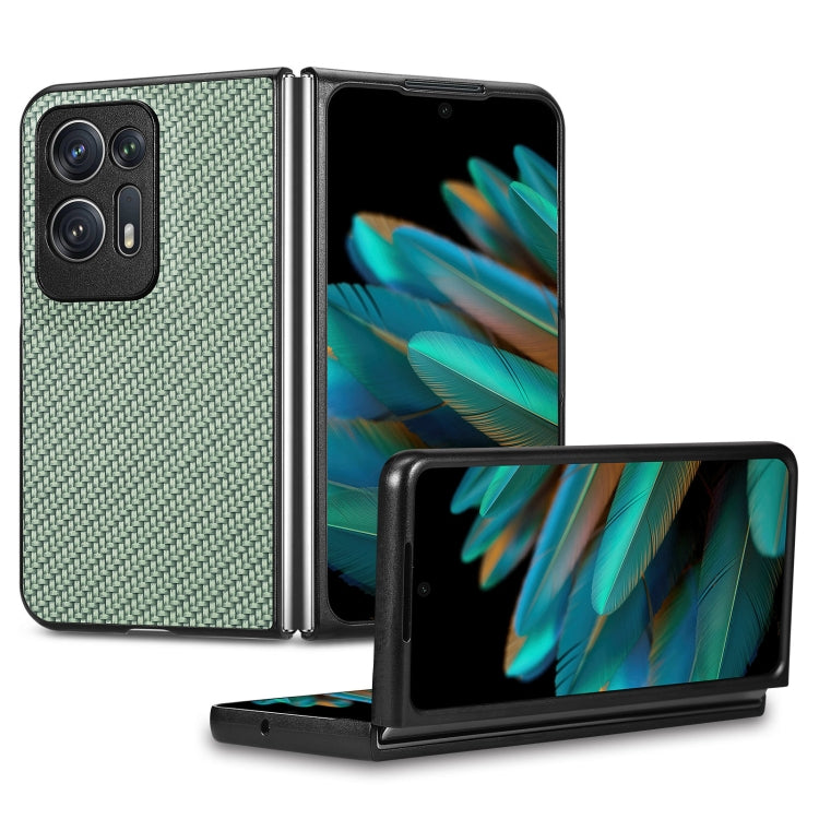 Carbon Fiber Texture Leather Back Cover Phone Case, For OPPO Find N2 Flip, For OPPO Find N2, For Google Pixel Fold, For Honor Magic Vs