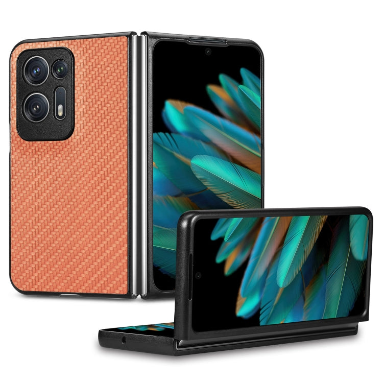 Carbon Fiber Texture Leather Back Cover Phone Case, For OPPO Find N2 Flip, For OPPO Find N2, For Google Pixel Fold, For Honor Magic Vs