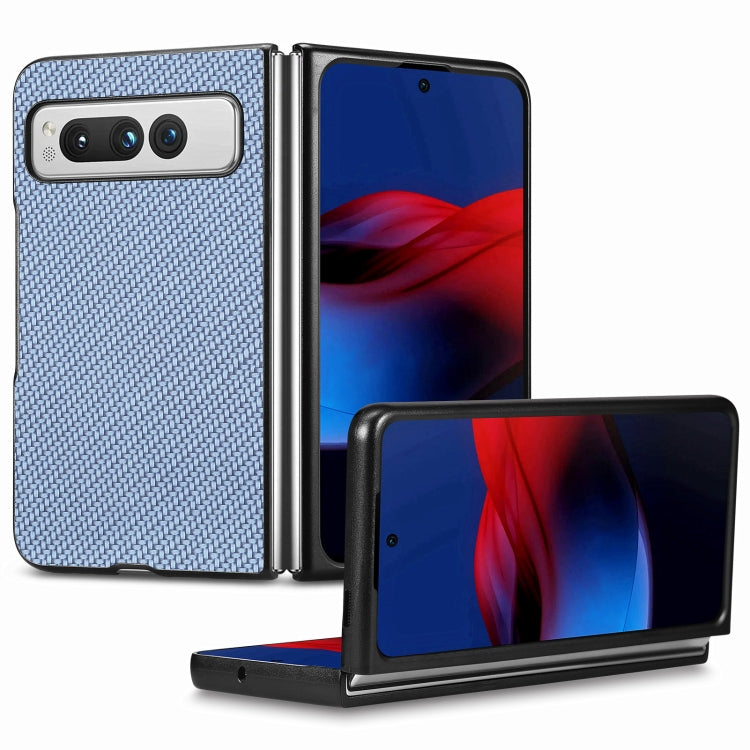 Carbon Fiber Texture Leather Back Cover Phone Case, For OPPO Find N2 Flip, For OPPO Find N2, For Google Pixel Fold, For Honor Magic Vs