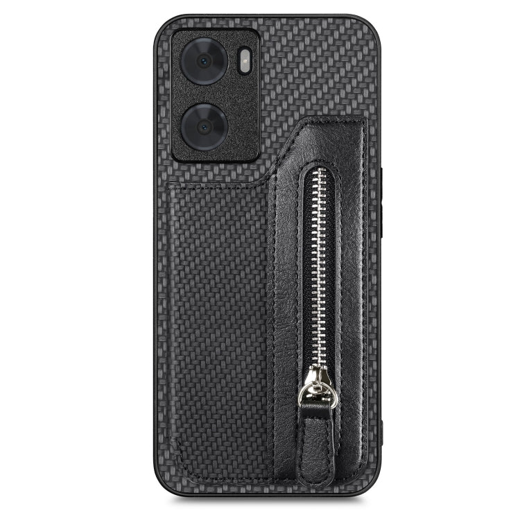 Carbon Ffiber Flip Zipper Wallet Phone Case, For OPPO A57 4G, For OPPO Reno9, For OPPO Reno9 Pro+, For Xiaomi Poco M5 4G, For Realme C30, For Xiaomi 13 Pro, For Xiaomi 13, For Google Pixel 7A