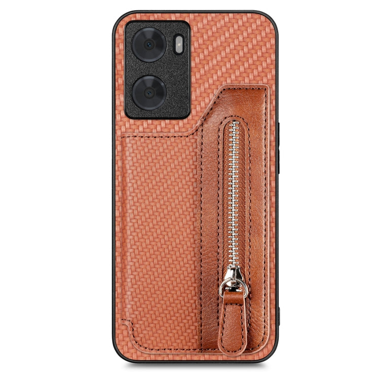 Carbon Ffiber Flip Zipper Wallet Phone Case, For OPPO A57 4G, For OPPO Reno9, For OPPO Reno9 Pro+, For Xiaomi Poco M5 4G, For Realme C30, For Xiaomi 13 Pro, For Xiaomi 13, For Google Pixel 7A