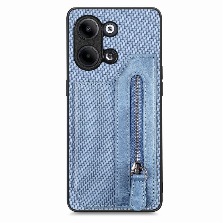 Carbon Ffiber Flip Zipper Wallet Phone Case, For OPPO A57 4G, For OPPO Reno9, For OPPO Reno9 Pro+, For Xiaomi Poco M5 4G, For Realme C30, For Xiaomi 13 Pro, For Xiaomi 13, For Google Pixel 7A