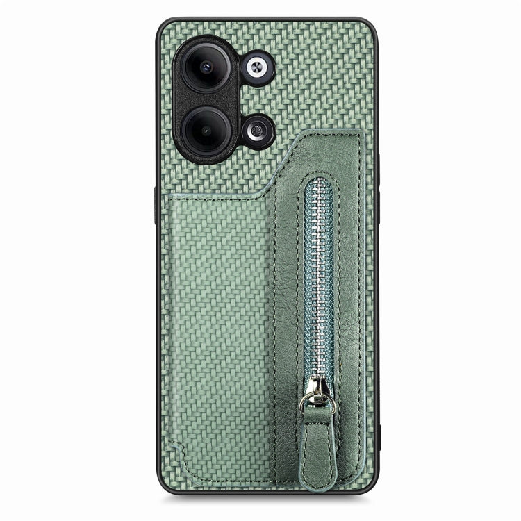 Carbon Ffiber Flip Zipper Wallet Phone Case, For OPPO A57 4G, For OPPO Reno9, For OPPO Reno9 Pro+, For Xiaomi Poco M5 4G, For Realme C30, For Xiaomi 13 Pro, For Xiaomi 13, For Google Pixel 7A