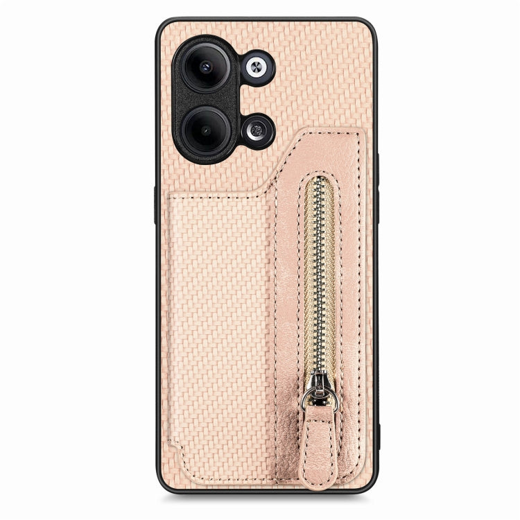 Carbon Ffiber Flip Zipper Wallet Phone Case, For OPPO A57 4G, For OPPO Reno9, For OPPO Reno9 Pro+, For Xiaomi Poco M5 4G, For Realme C30, For Xiaomi 13 Pro, For Xiaomi 13, For Google Pixel 7A