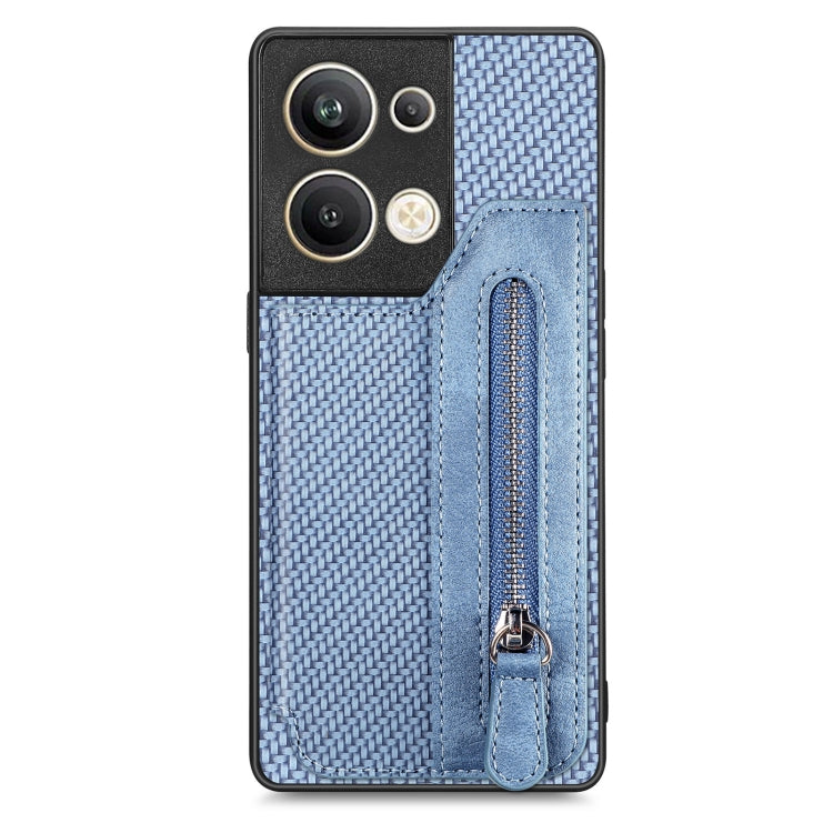 Carbon Ffiber Flip Zipper Wallet Phone Case, For OPPO A57 4G, For OPPO Reno9, For OPPO Reno9 Pro+, For Xiaomi Poco M5 4G, For Realme C30, For Xiaomi 13 Pro, For Xiaomi 13, For Google Pixel 7A