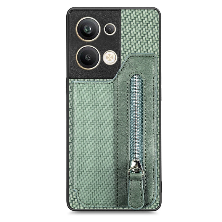 Carbon Ffiber Flip Zipper Wallet Phone Case, For OPPO A57 4G, For OPPO Reno9, For OPPO Reno9 Pro+, For Xiaomi Poco M5 4G, For Realme C30, For Xiaomi 13 Pro, For Xiaomi 13, For Google Pixel 7A