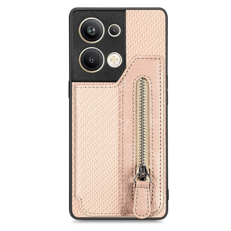 Carbon Ffiber Flip Zipper Wallet Phone Case, For OPPO A57 4G, For OPPO Reno9, For OPPO Reno9 Pro+, For Xiaomi Poco M5 4G, For Realme C30, For Xiaomi 13 Pro, For Xiaomi 13, For Google Pixel 7A