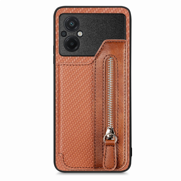Carbon Ffiber Flip Zipper Wallet Phone Case, For OPPO A57 4G, For OPPO Reno9, For OPPO Reno9 Pro+, For Xiaomi Poco M5 4G, For Realme C30, For Xiaomi 13 Pro, For Xiaomi 13, For Google Pixel 7A