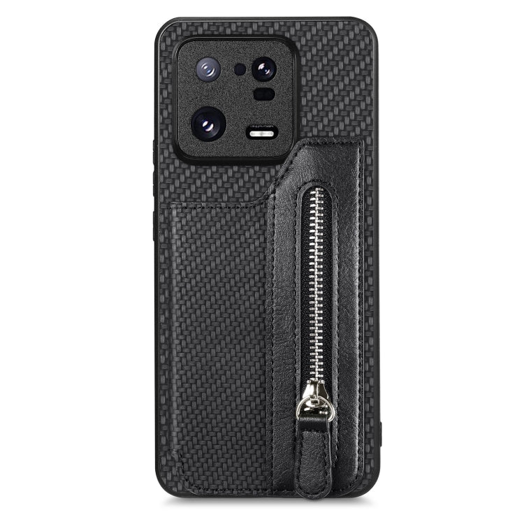 Carbon Ffiber Flip Zipper Wallet Phone Case, For OPPO A57 4G, For OPPO Reno9, For OPPO Reno9 Pro+, For Xiaomi Poco M5 4G, For Realme C30, For Xiaomi 13 Pro, For Xiaomi 13, For Google Pixel 7A